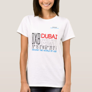 Camiseta Dubai, Emirados Árabes Unidos Texto Arte