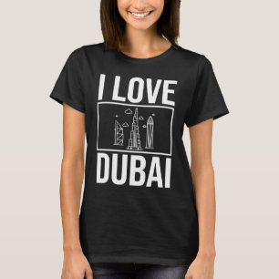 Camiseta Dubai Emiratos Árabes Unidos Uae Cidade Skyline Ma