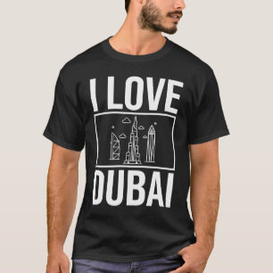 Camiseta Dubai Emiratos Árabes Unidos Uae Cidade Skyline Ma