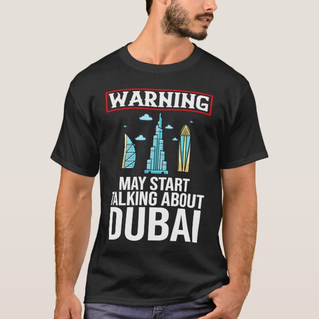 Camiseta Dubai Emiratos Árabes Unidos Uae Cidade Skyline Ma (Frente)