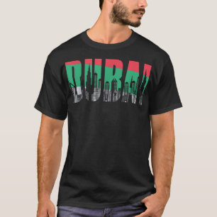 Camiseta Dubai Skyline Flag Souvenir Gift UAE Pride Tee