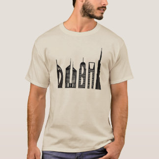Camiseta Dubai Skyline recordação edifícios famosos