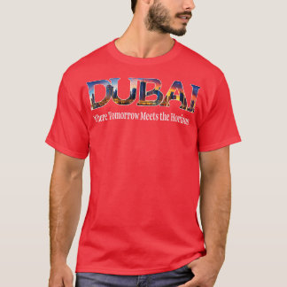 Camiseta Dubai Souvenir Skyline Emirados Árabes Unidos Trip