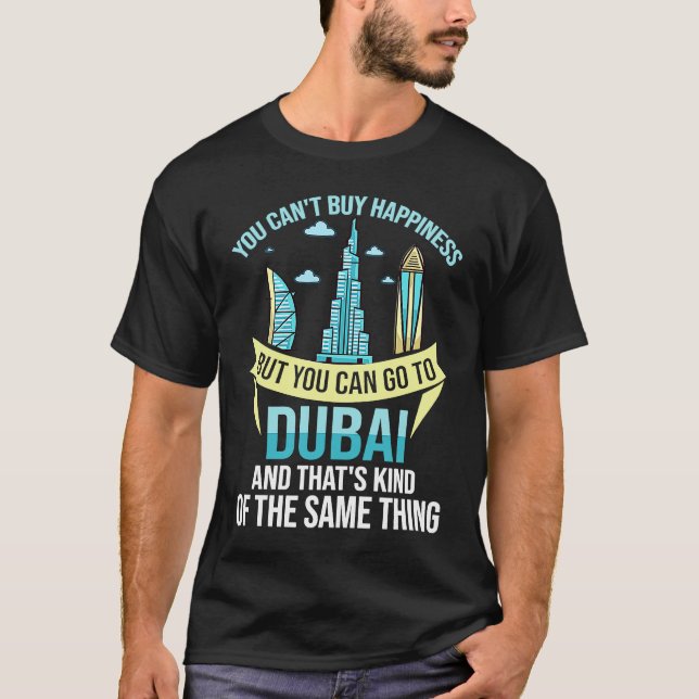 Camiseta Dubai United Arab Emirates Uae City Skyline Map (Frente)