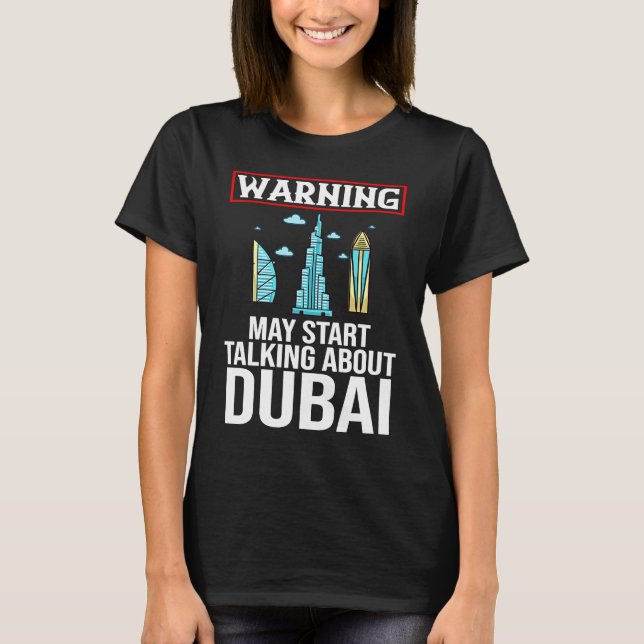 Camiseta Dubai United Arab Emirates Uae City Skyline Map Tr (Frente)