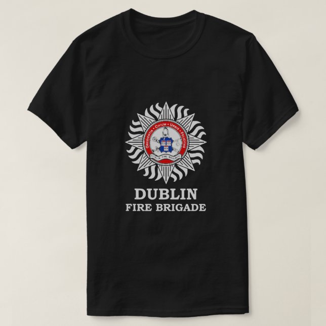 Camiseta Dublin Fire Brigade Departamento Irlandês de Bombe (Frente do Design)
