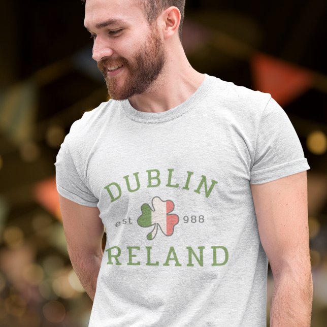 Camiseta Dublin Ireland Est. rua 988. Dia de Patrick (Criador carregado)