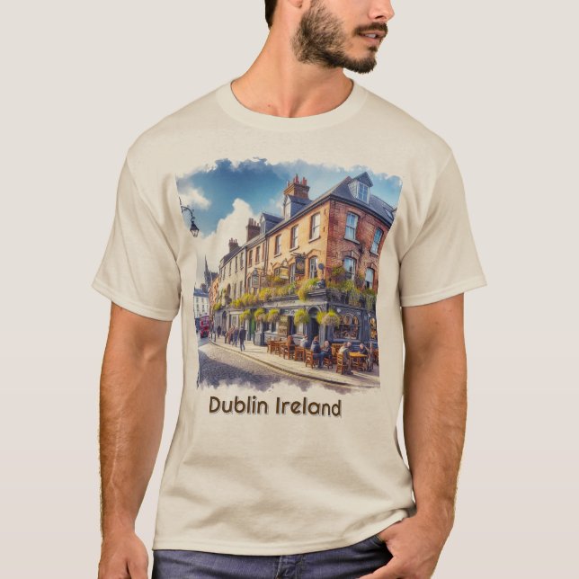 Camiseta Dublin Ireland Irish Pub Menswear T-Shirt (Frente)