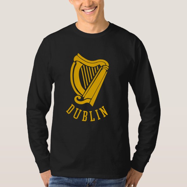 Camiseta Dublin Irish Celtic Harp s Medieval s Emblem of Du (Frente)