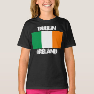 Camiseta Dublin, Irlanda com pavilhão irlandês
