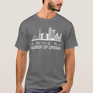 Camiseta Dublin Skyline GPS Coordena a cidade de Dream