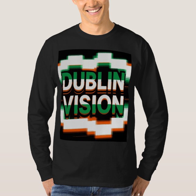 Camiseta Dublin Visão Pulso de Pixel (Frente)
