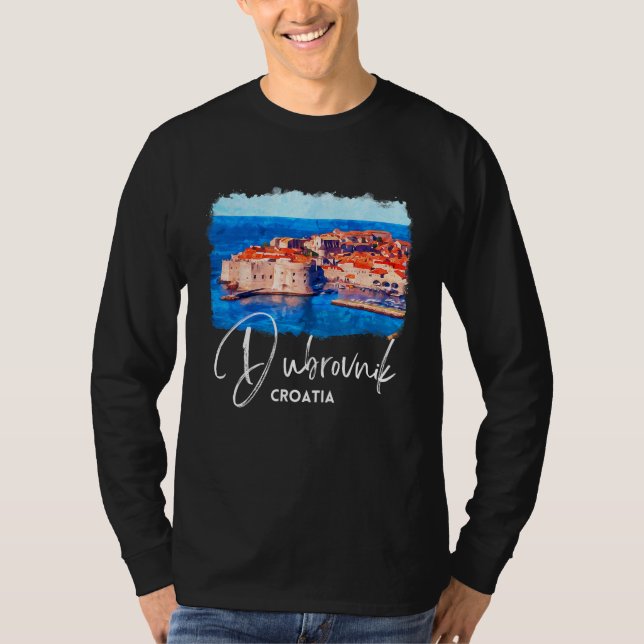Camiseta Dubrovnik Souvenir Croatia Dubrovnik Painting (Frente)