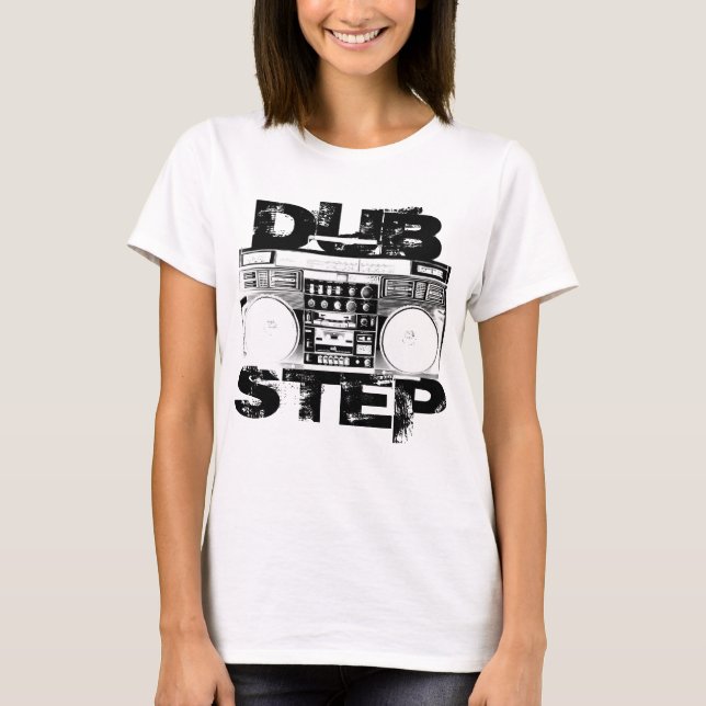 Camiseta Dubstep Boombox preto (Frente)
