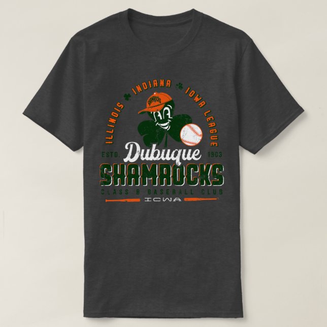 Camiseta Dubuque Shamrocks Baseball (Frente do Design)
