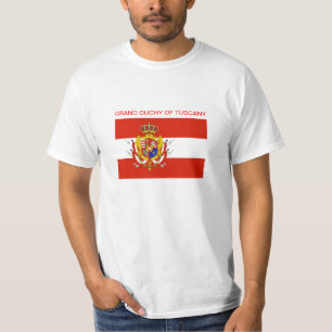 Camiseta Ducado grande da bandeira branca vermelha de