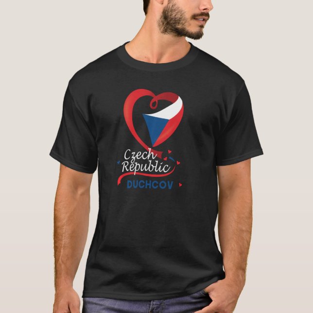 Camiseta Duchcov República Checa Bandeira do Coração Casaco (Frente)