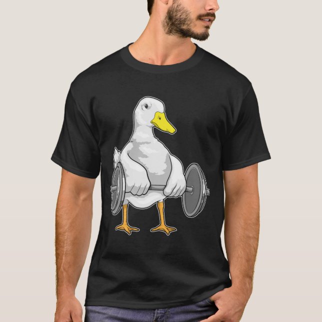 Camiseta Duck Bodybuilder Dumbbell Bodybuilding (Frente)