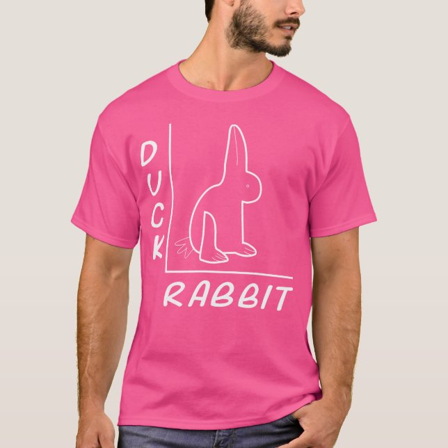 Camiseta Duck Bunny Optical Illusion Math Engraçado (Frente)