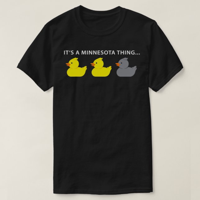 Camiseta Duck Duck Cinza Duck Minnesota (Frente do Design)