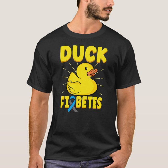 Camiseta Duck Fiabetes Funny Yellow Duck Diabetic Diabetes  (Frente)