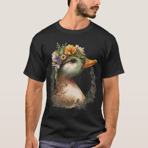Camiseta Duck Flower Crown Floral Farm Animal Ducks