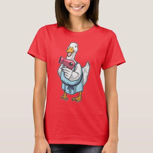 Camiseta Duck Hairdresser Hairdryer (Frente)
