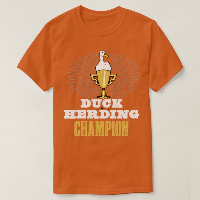 Camiseta Duck Herding Champion Trophy Competitive Duck Herd (Frente do Design)