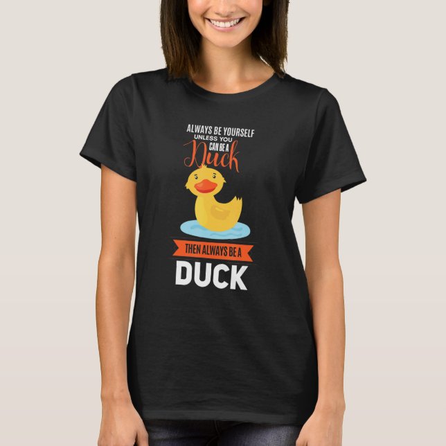 Camiseta duck human saying quote illustration design (Frente)