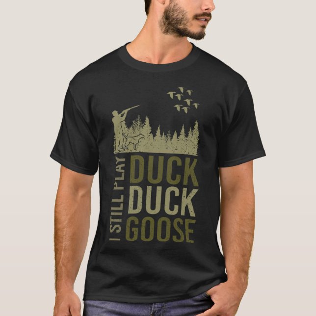 Camiseta Duck Hunter Citado Eu Ainda Toco Pato Pato Pato Pé (Frente)