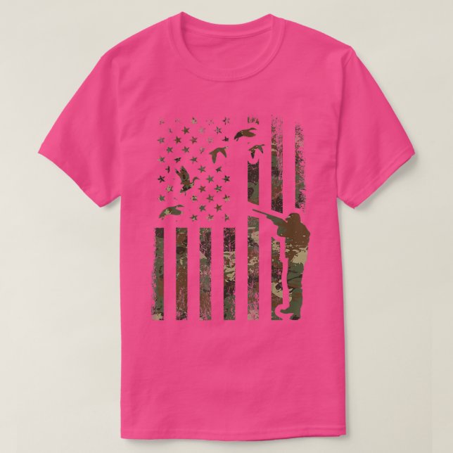 Camiseta Duck Hunting Camo Men Camouflage Hunter Gift Ameri (Frente do Design)