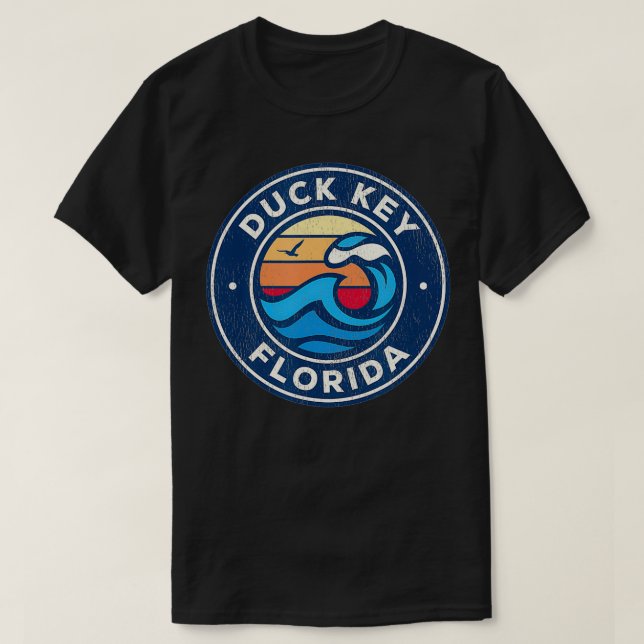 Camiseta Duck Key Flórida FL Vintage Design (Frente do Design)