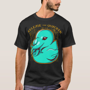 Camiseta Duck Kraken Monster Mutante cabeça de cão