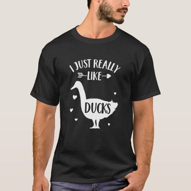 Camiseta Duck Lover 'Eu Gosto Muito De Patos' Anima Engraça (Frente)