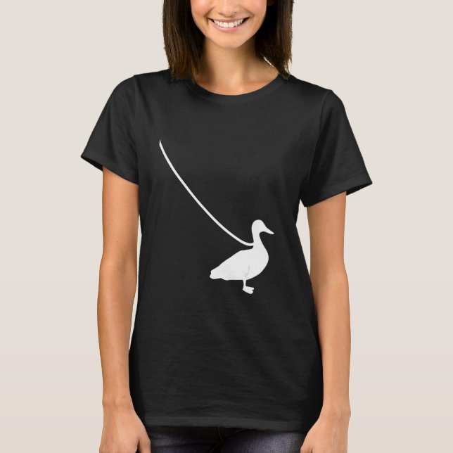 Camiseta Duck on a Leash Mallard Pet Animal Duckling Farm F (Frente)