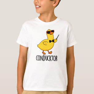 Camiseta Duck Pun, Condutor de Música Engraçado de Con-duck