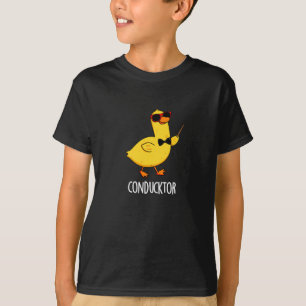 Camiseta Duck Pun Dark B, Condutor de Música Engraçado de P