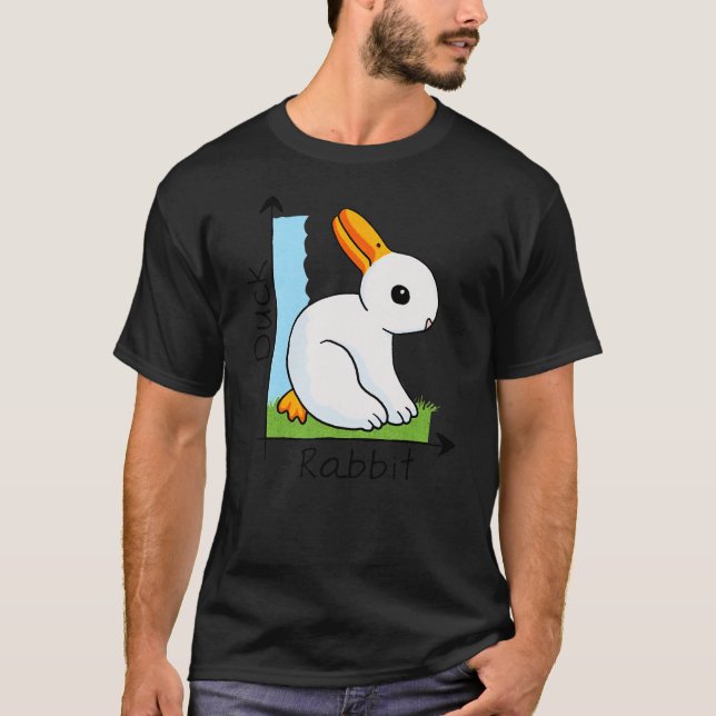 Camiseta Duck Rabbit Funny Graph Animal Chart Cute Mid-Autu (Frente)