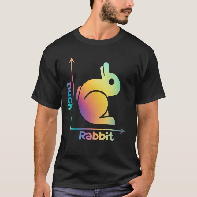 Camiseta Duck Rabbit Illusion Óptica Nerd Math Gee (Frente)