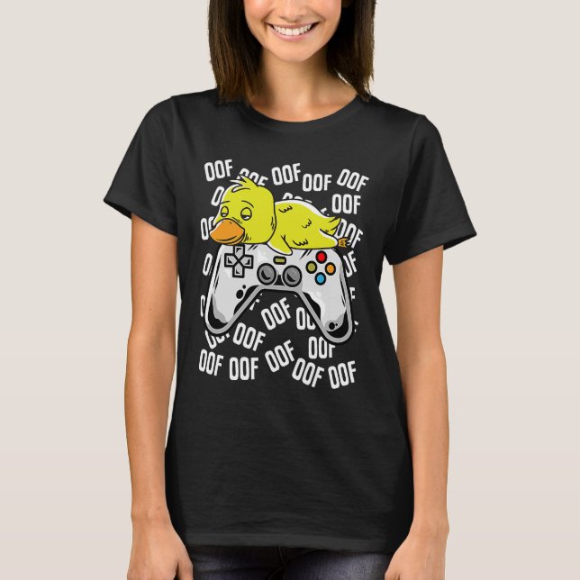 Camiseta Duck Video Game Noob Oof Kids Meninas (Frente)