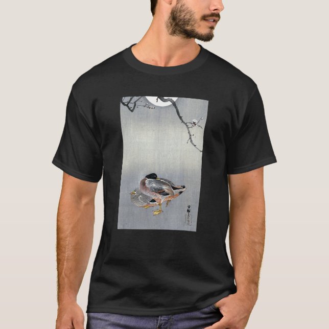 Camiseta Ducks at Full Moon by Ohara Koson (Frente)