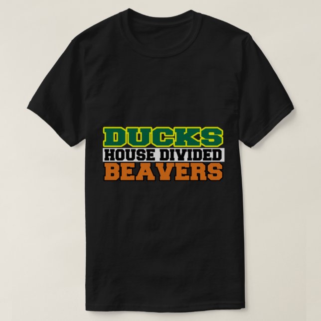 Camiseta Ducks House Beavers Divididos (Frente do Design)
