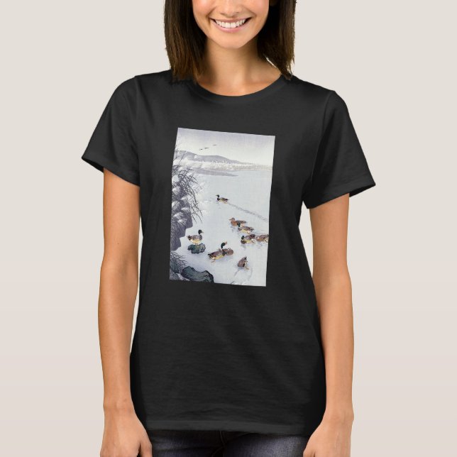 Camiseta Ducks in the Water by Ohara Koson (Frente)