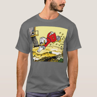 Camiseta DuckTales Scrooge McDuck Nadando em Dinheiro
