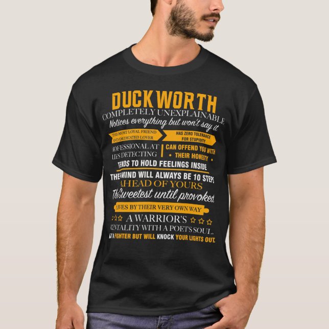 Camiseta DUCKWORTH completamente inexplicável (Frente)