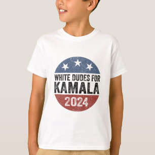 Camiseta Dudes For Kamala Harris 2024 Retro Button Eletion