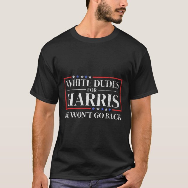 Camiseta Dudes For Kamala Harris Para O Presidente 2024 (Frente)