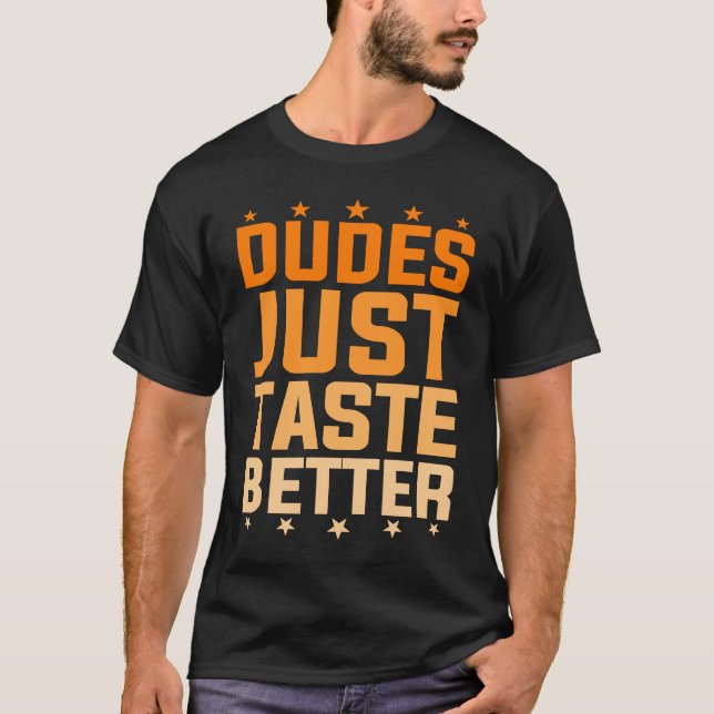Camiseta Dudes Just Taste Better Gay Pride  1 (Frente)