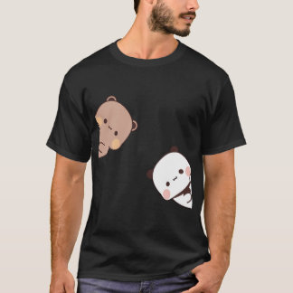 Camiseta Dudu Bear E Bubu Panda Estão Vendo Você :)