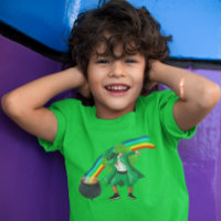 Duende com gesto de Dabbing e pote de ouro no arco